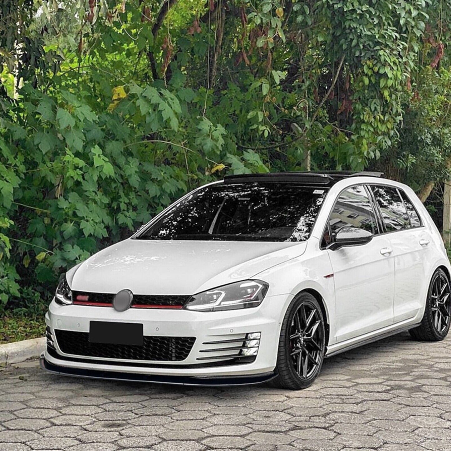Gloss Black Front Bumper Spoiler Lip Splitter fits VW Golf 7 MK7 Rline 2013-2016