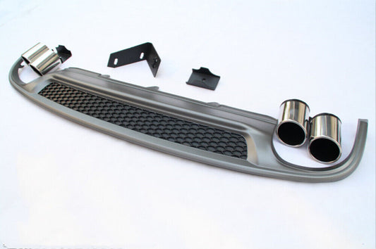 Rear Bumper Diffuser & Exhaust Tip fits Audi A4 B8.5 Sedan 2013-2016 2014