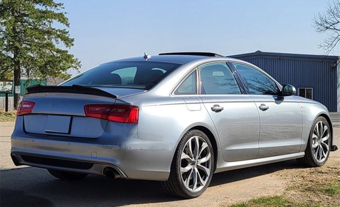 Carbon Fiber Rear Trunk Spoiler Wing Lip fits Audi A6 C7 Sedan 2012-2018 PSM