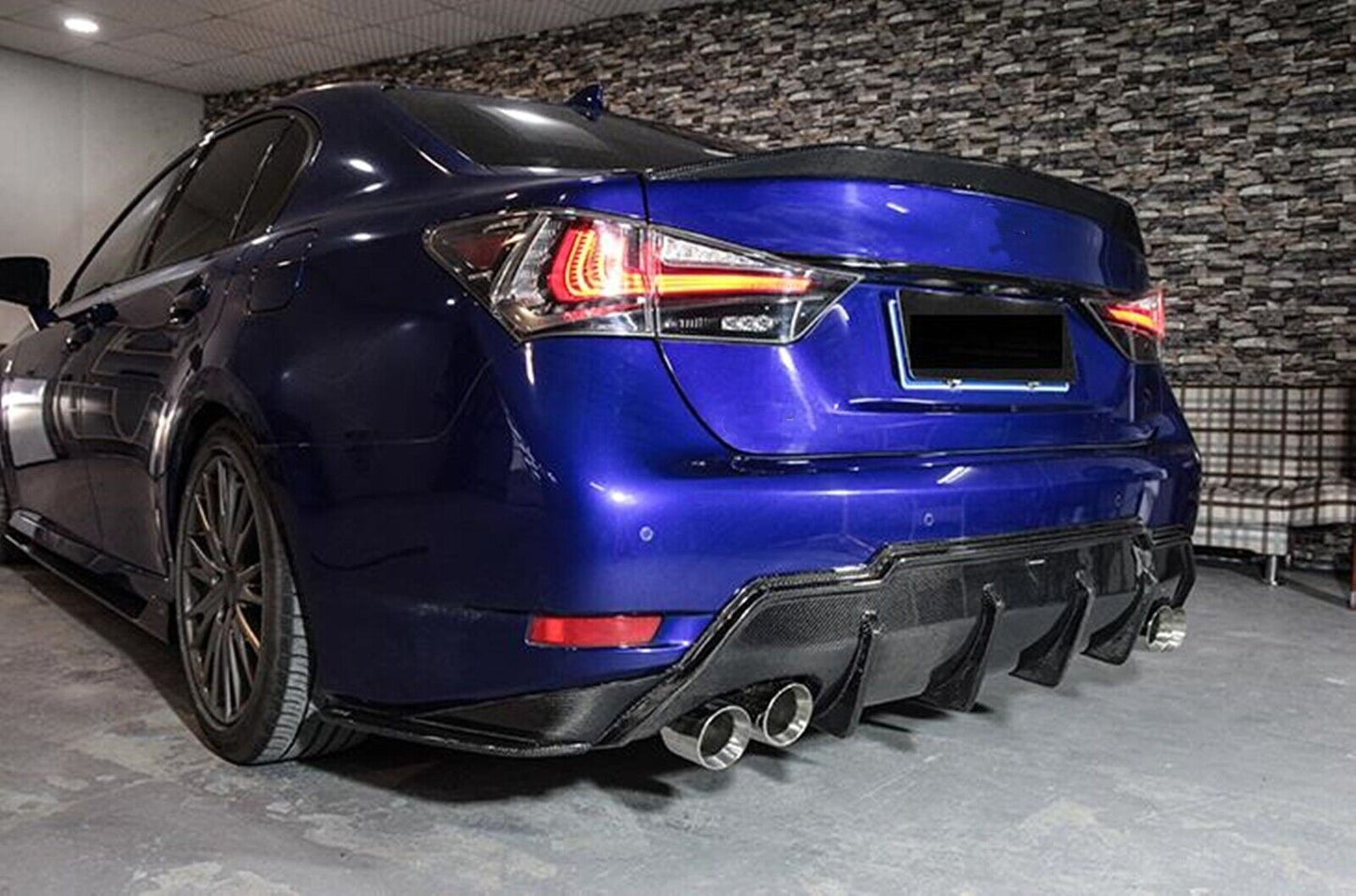 Carbon Fiber Rear Trunk Spoiler Lip fits Lexus GS200 GS300 GS450h 2013-2020 Black