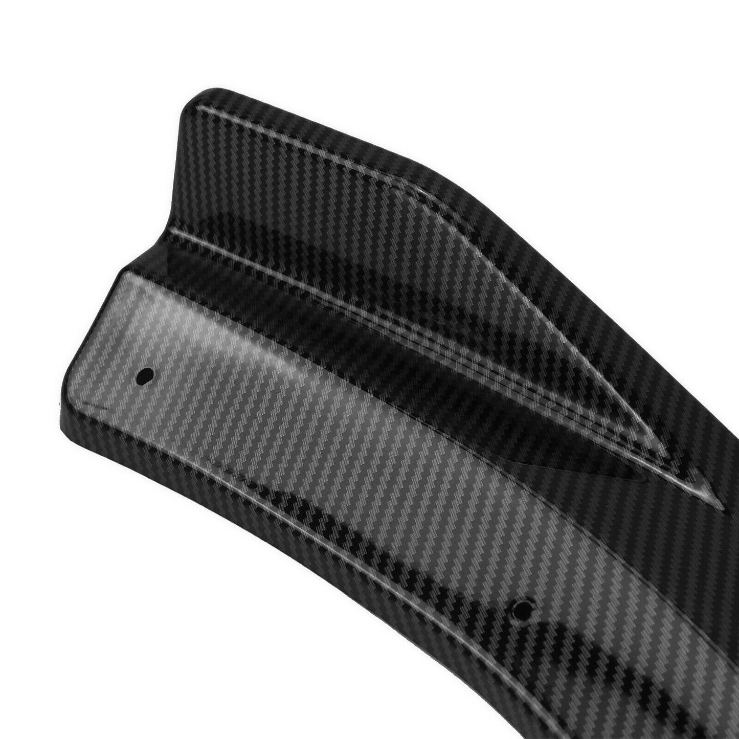 Black Front Bumper Spoile Lip fits Benz 2013 2014 2015 W212 E63 Carbon Fiber Look