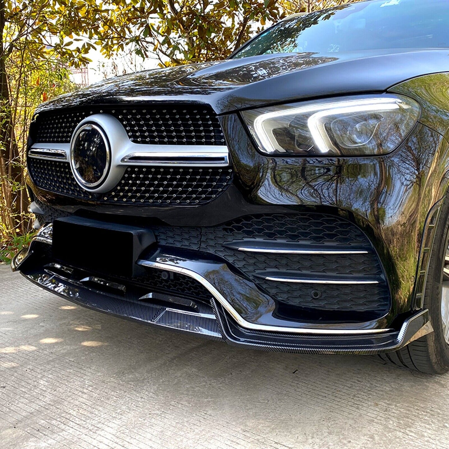 fits Mercedes Benz GLE W167 C167 2020-2023 Front Bumper Spoiler Lip CB Style