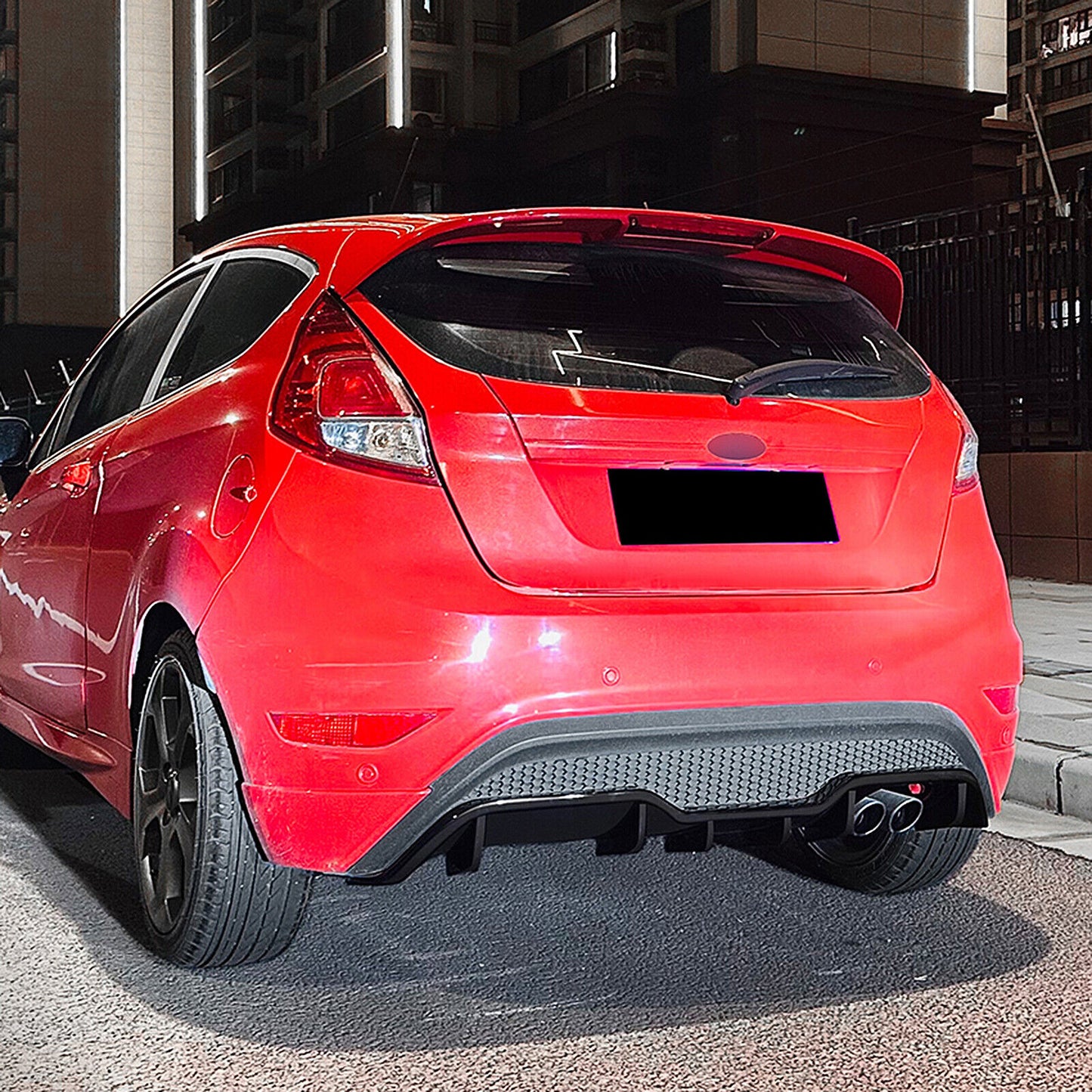 Rear Bumper Diffuser Lip fits fitsd Fiesta ST MK6 2012-2017 Gloss Black