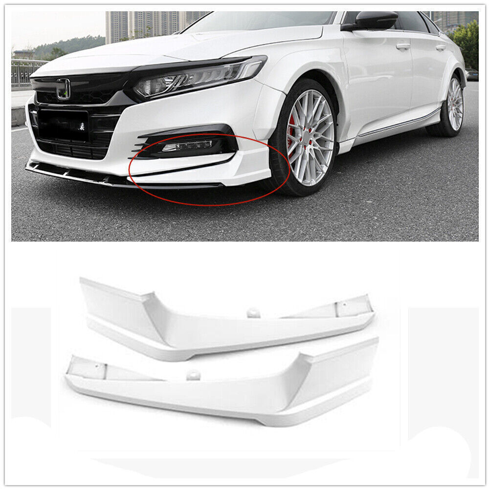 2pcs White Front Bumper Side Cover Trim Molding Kit fits Honda Accord 2018-2020