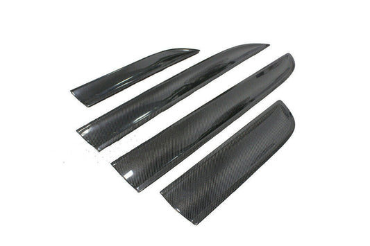 4x fits Porsche Macan 2014-2023 Carbon Fiber Door Side Moulding Trim Cover Black