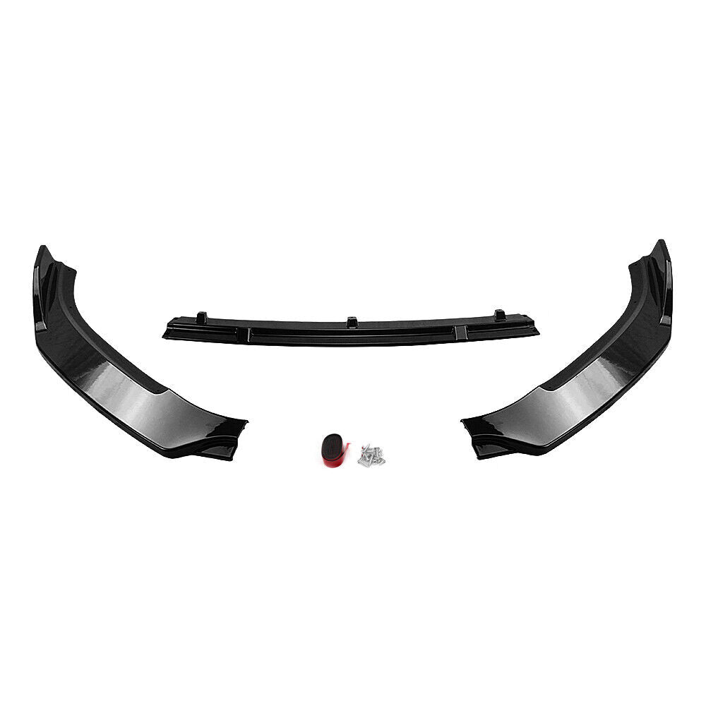 Front Bumper Lip Spoiler Splitter fits MAZDA 3 2014 2015 - 2018 Glossy Black
