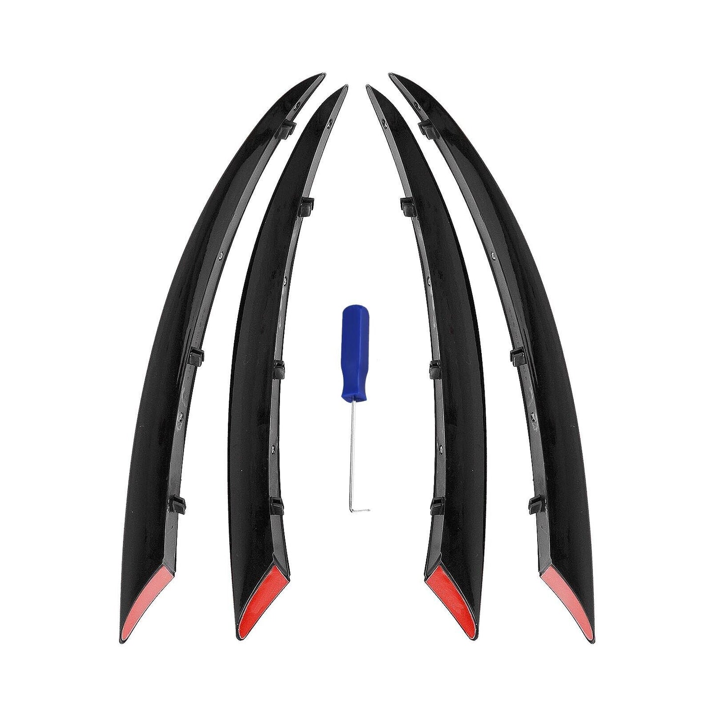 4pcs Front Fog Light Cover Trim Kit fits 2015-2018 Benz C Class Glossy Black