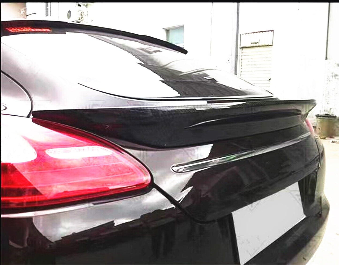 Black Carbon Fiber Rear Spoiler Lip Wing fits Porsche Panamera 970.2 2014-2016 15