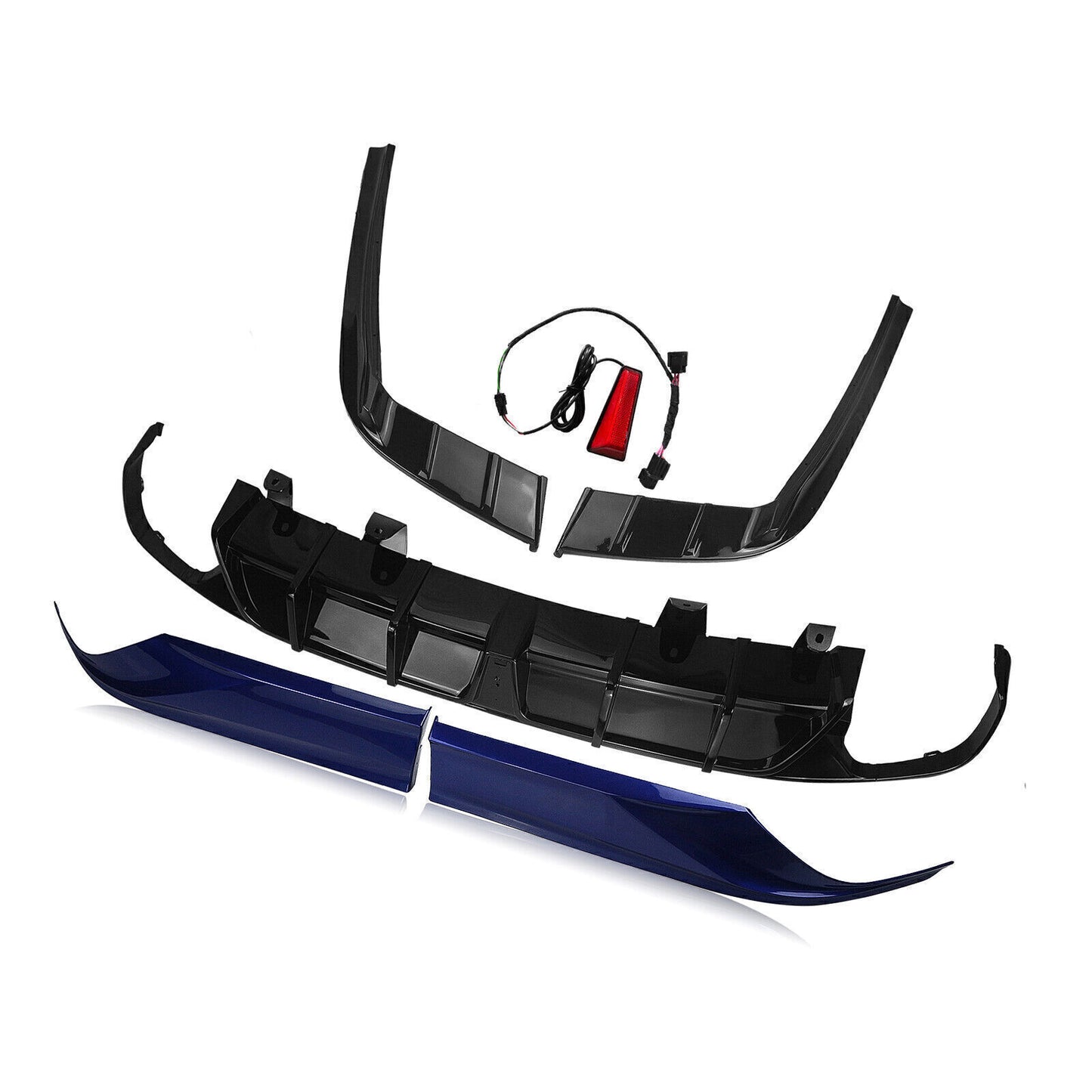 Rear Bumper Diffuser Side Splitter Spoiler Body Kit fits Honda Accord 18-22 Blue