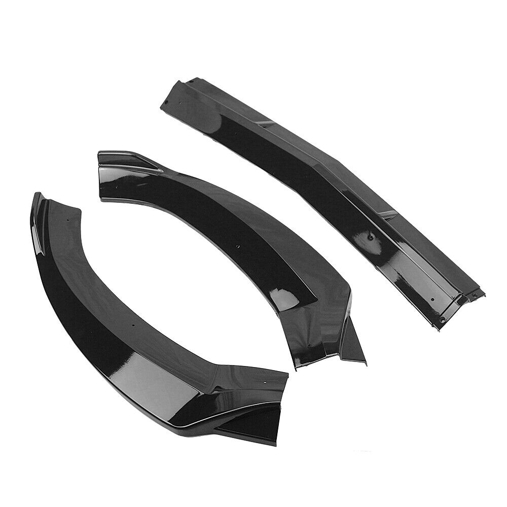 Black Front Bumper Spoiler Splitter Lip fits Benz C-Class W205 Sport 2015-2018