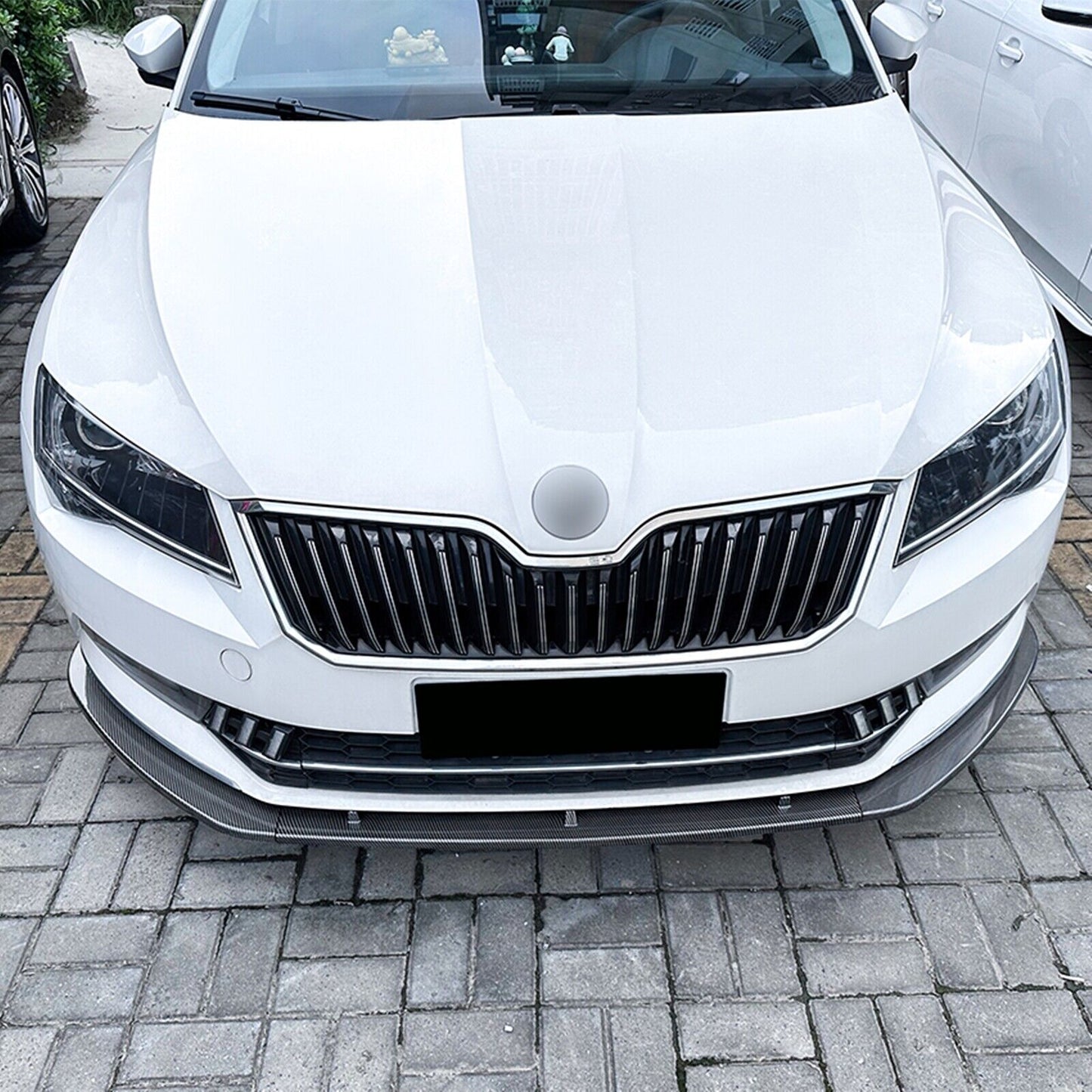 Carbon Fiber Look Front Spoiler Lip Kit fits Skoda Superb B8 2016-2018 2017 3pcs