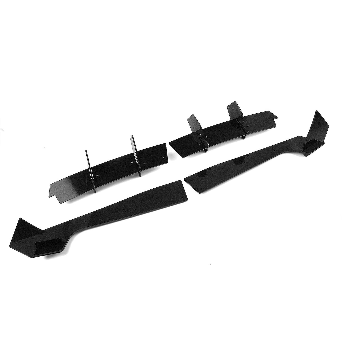 3855451BK Rear Bumper Diffuser Lip Valance Apron fits fitsd Mustang 15-21 Black