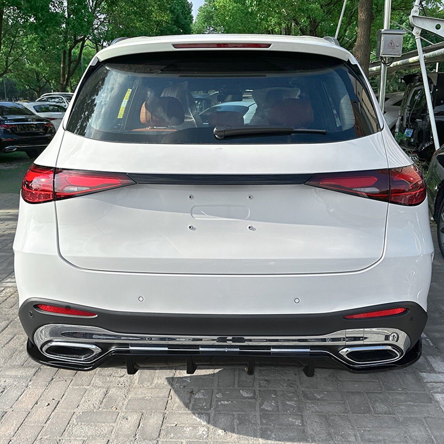 Gloss Black Rear Bumper Diffuser Lip Side Splitter fits Benz X254 GLC260 AMG 23+