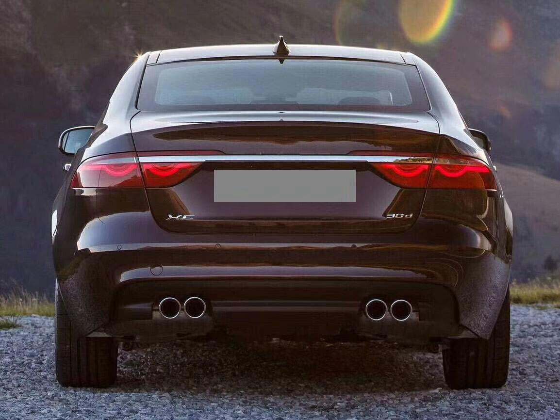 Rear Bumper Diffuser Lip Body kit fits Jaguar XF Sedan 2016-2018 2017 Quad Out