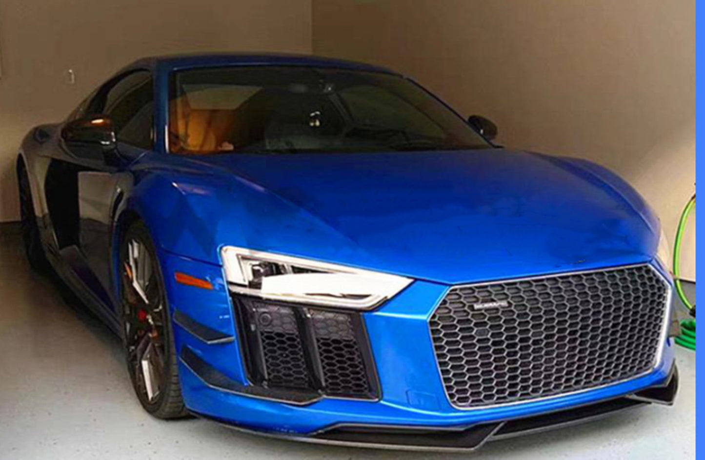 3pcs Front Bumper Spoiler Splitter Lip Kit fits Audi R8 2016-2019