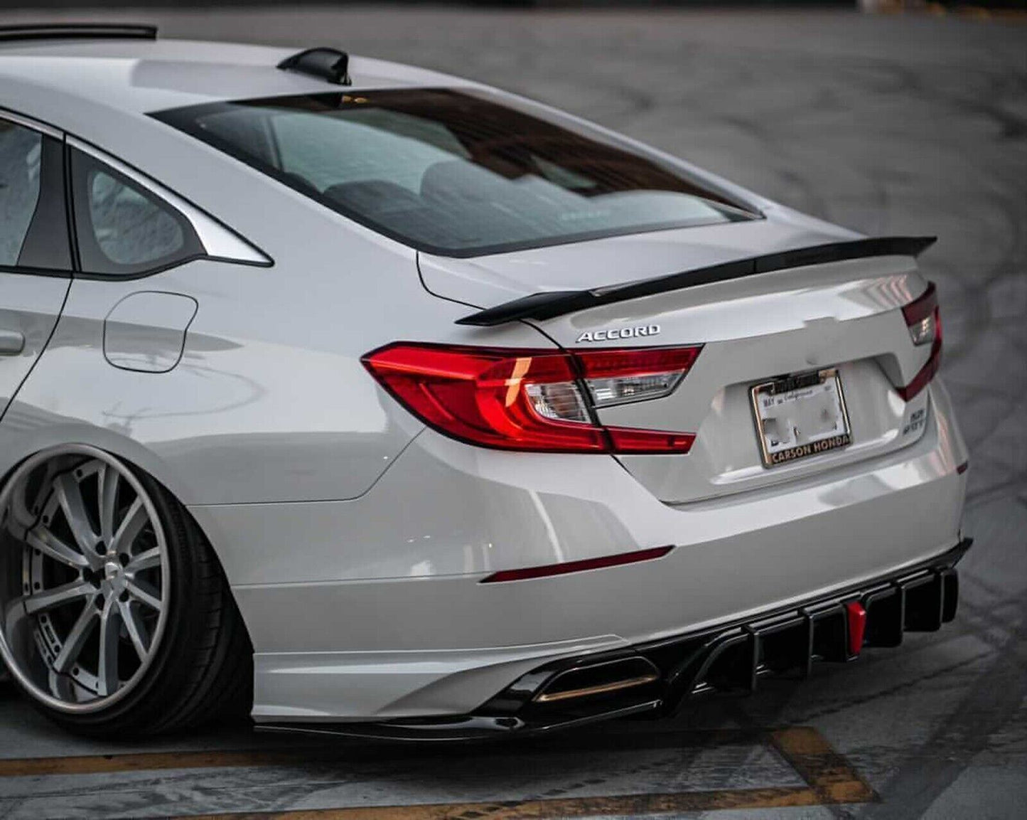 Front Spoiler Rear Diffuser Spliitter Vent Trim Kit fits Honda Accord 2021 White