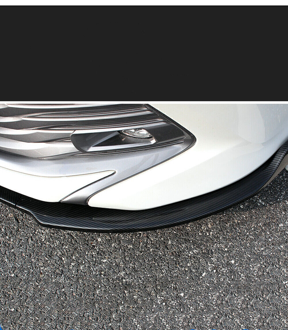3pcs Carbon Fiber Look Front Bumper Lip Trim fits Toyota Camry L LE XLE 2018 2019
