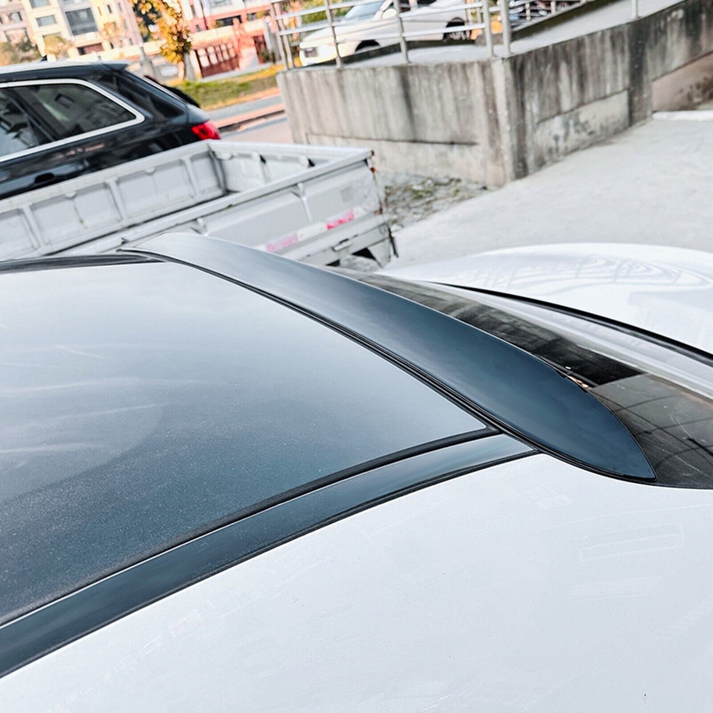 Gloss Black Rear Trunk Spoiler Lip Wing fits Benz C Class W205 15-21 C200 C260