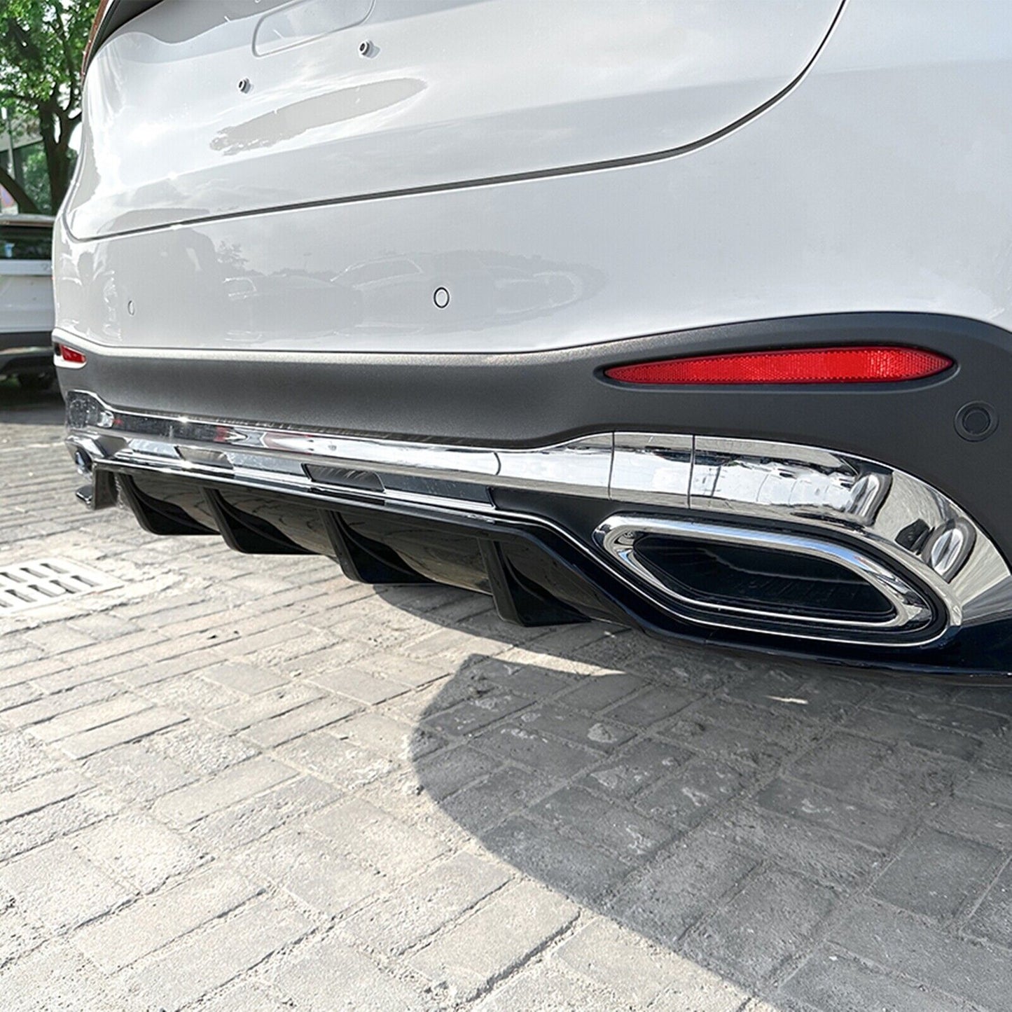 CB Style Rear Bumper Diffuser Lip Side Splitter fits Benz X254 GLC260 GL300 2023+