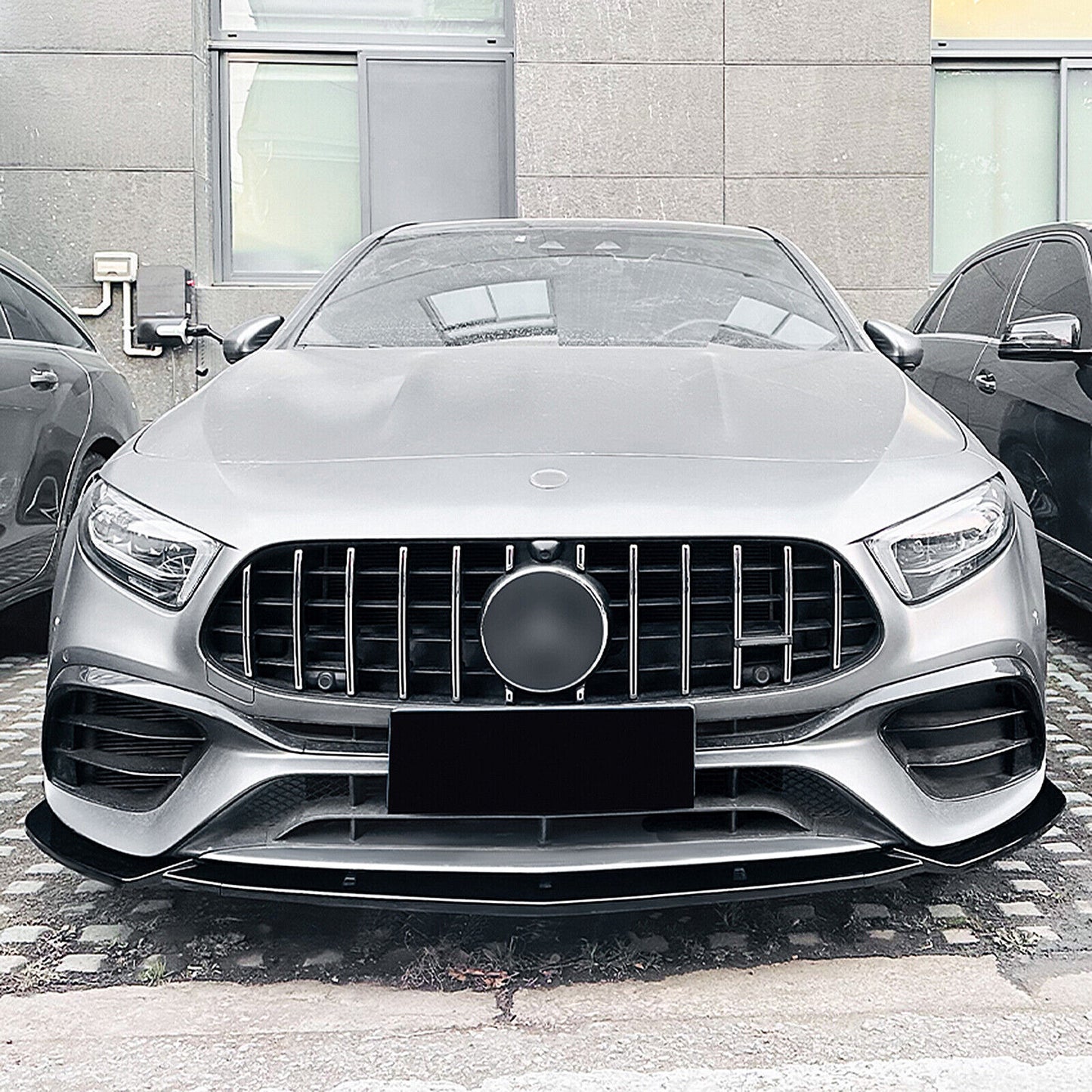 Front Spoiler Splitter Lip fits Benz A Class A45 A45S 2019-2023 Gloss Black