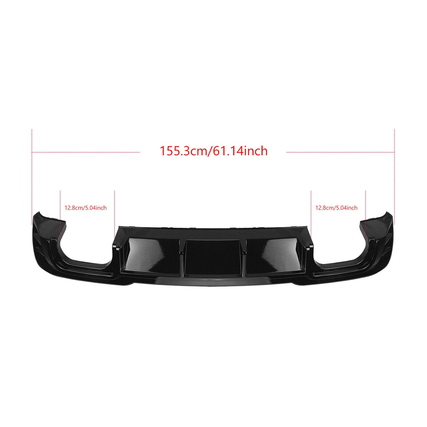Glossy Black Rear Bumper Protector Diffuser Fit fits Audi A3 Hatchback 2017-2020