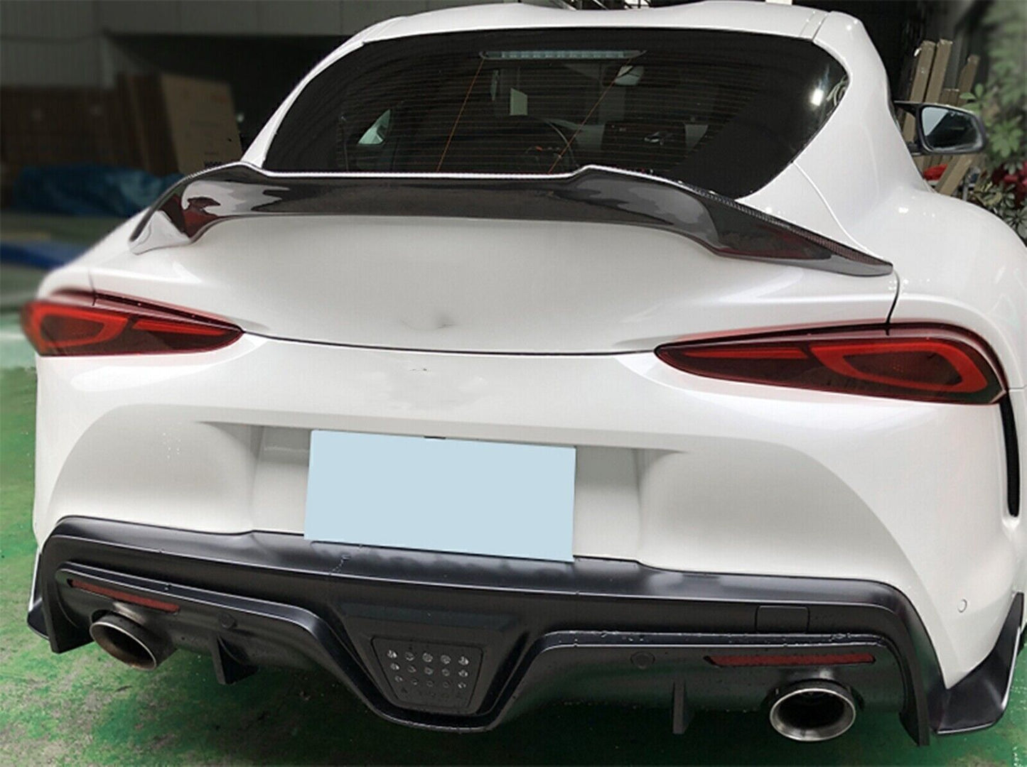 Rear Spoiler Wing Lip fits Toyota Supra GR 2019-2021 V fitsged Carbon Fiber