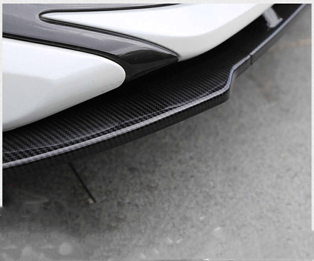 3pcs Carbon Fiber Look Front Bumper Lip Trim fits Toyota Camry L LE XLE 2018 2019