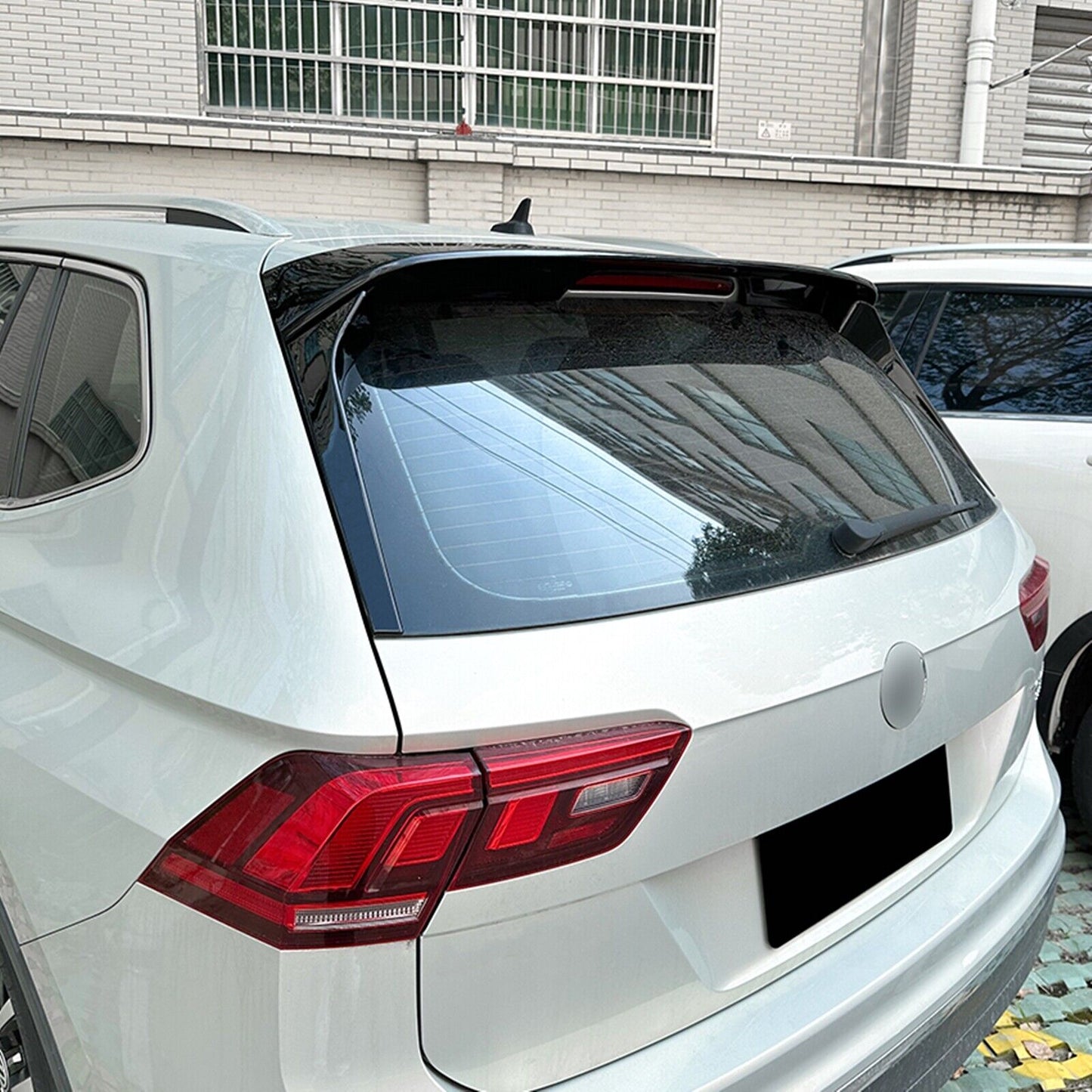 Gloss Black Rear Trunk Spoiler Lip + Side Spoiler fits VW Tiguan MK2 2017-2023