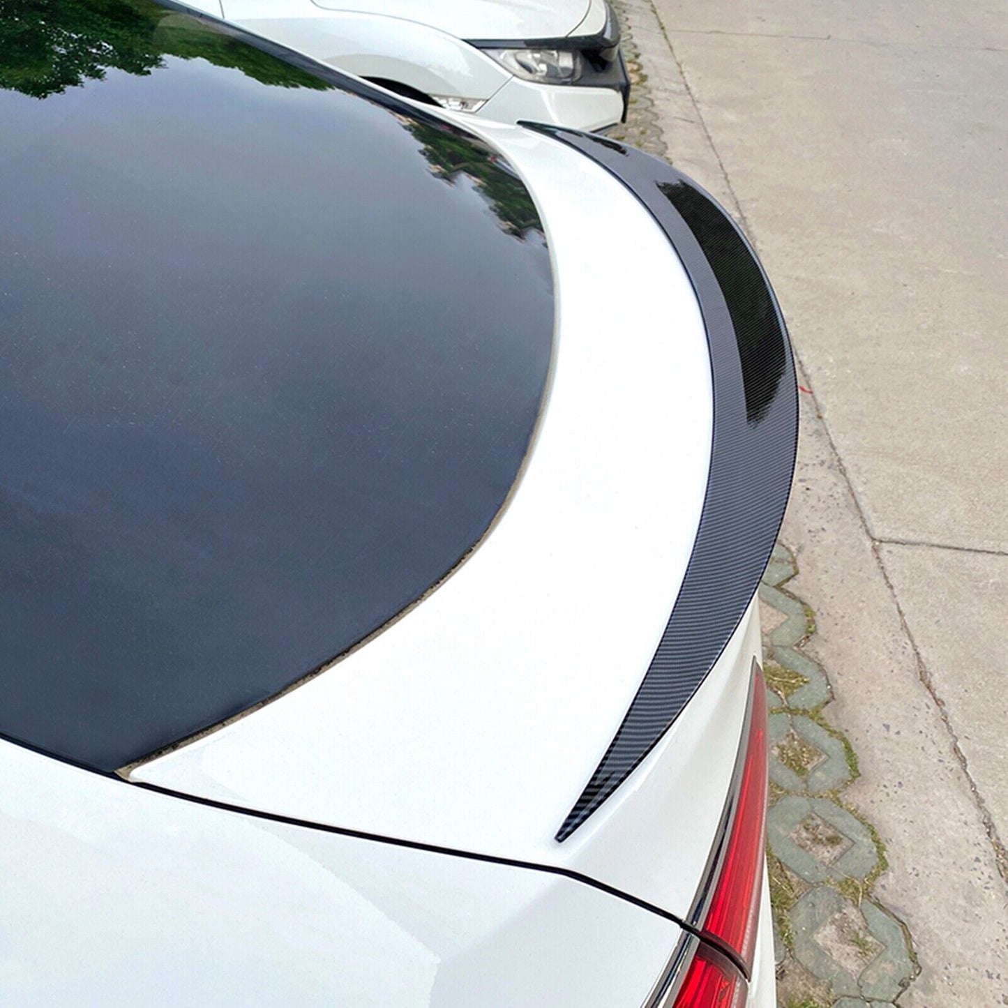 Rear Trunk Spoiler Lip Wing fits Mercedes Benz GLC C253 GLC260 Carbon Fiber Look