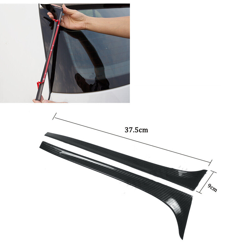 2X Carbon Fiber Rear Window Side Spoiler Wing fits VW GOLF 7 MK7 GT 2014-2018