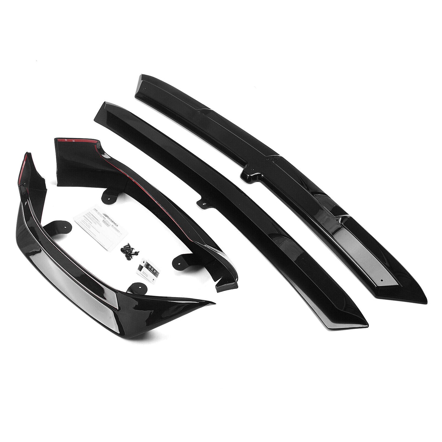 Front Bumper Spoiler Lip Side Cover Black fits Benz C Class W206 22-23 AKASAKA