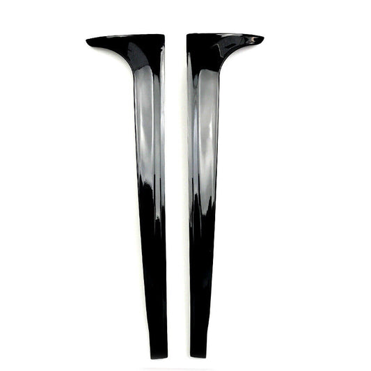 Rear Window Side Spoiler Canard Splitter fits VW Polo MK6 2018-2020 Black L+R