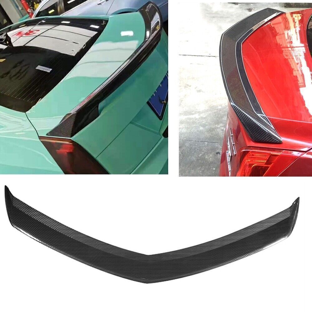 fits Cadillac ATS 2014-2019 V Style Carbon Fiber Rear Trunk Spoiler Wing Lip