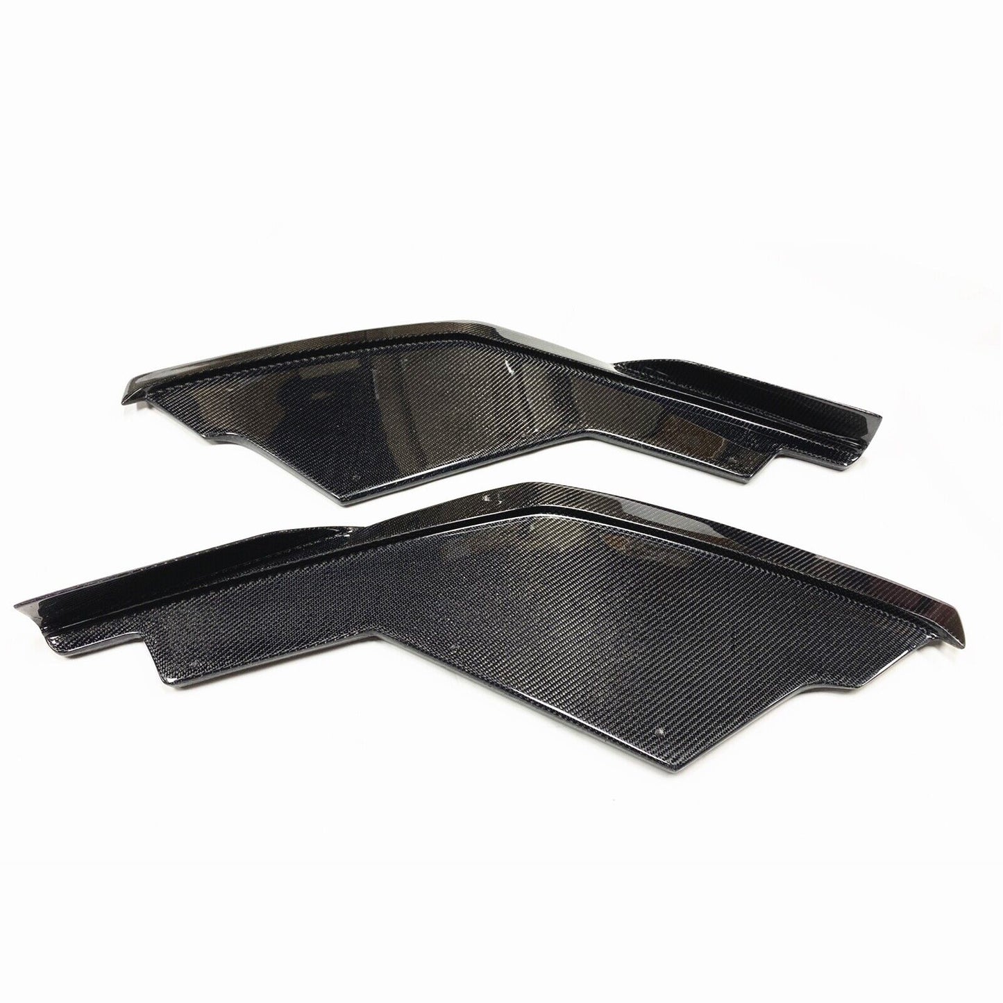2x Carbon Fiber Front Bumper Side Spoiler Cover fits Huracan LP600 LP610 2014-17