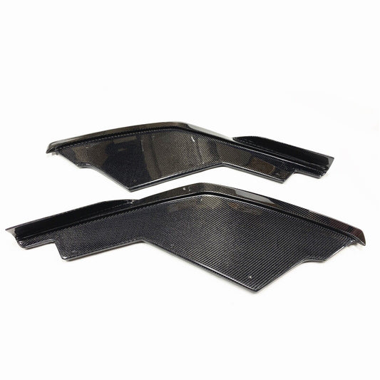 2x Carbon Fiber Front Bumper Side Spoiler Cover fits Huracan LP600 LP610 2014-17