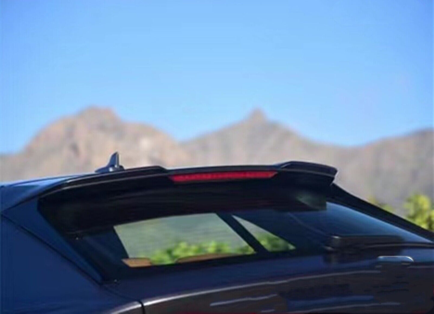 Rear Trunk Spoiler Lip Wing Carbon Fiber Look fits Audi Q8 2019-2022 4Door SUV