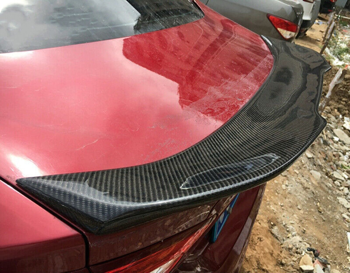 Carbon Fiber Black Rear Trunk Spoiler Lip fits fitsd Fusion Mondeo 2013-2020 PSM