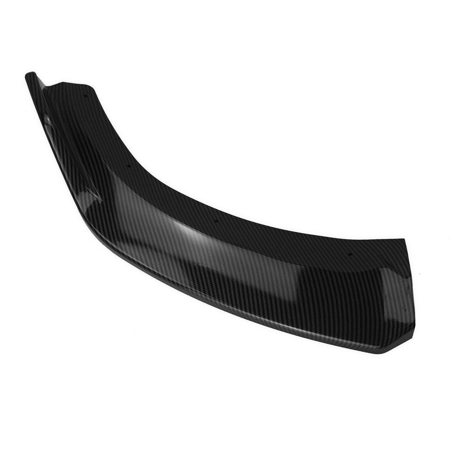 Black Front Bumper Spoile Lip fits Benz 2013 2014 2015 W212 E63 Carbon Fiber Look
