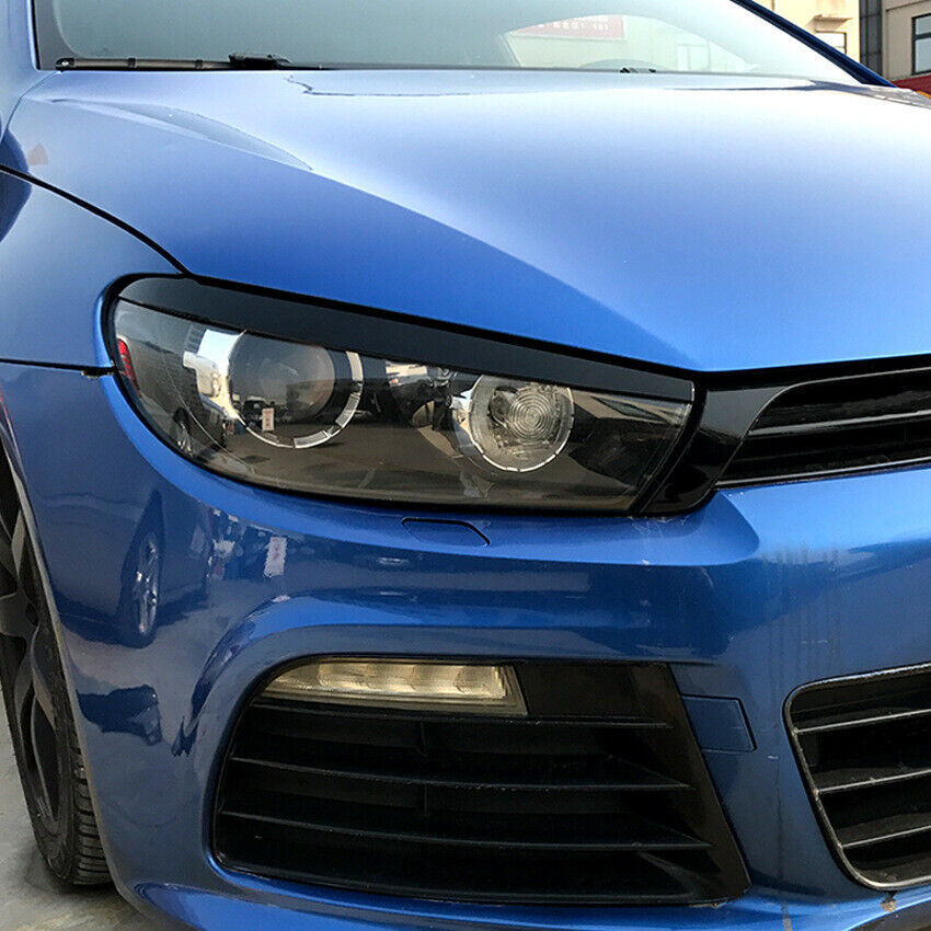 2pcs Gloss Black Head Light Lamp Eyebrow Cover Trim fits VW Scirocco 2009-2017 UK