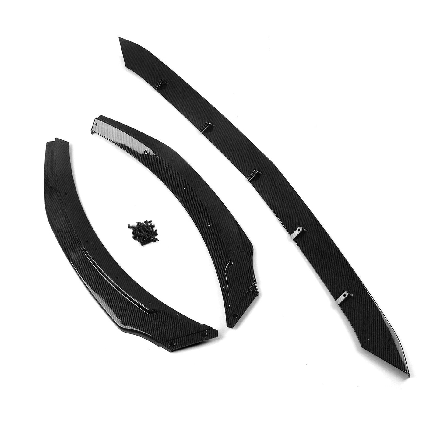 Carbon Fiber Look Front Spoiler Lip Splitter fits Mercedes Benz W117 CLA 17-19