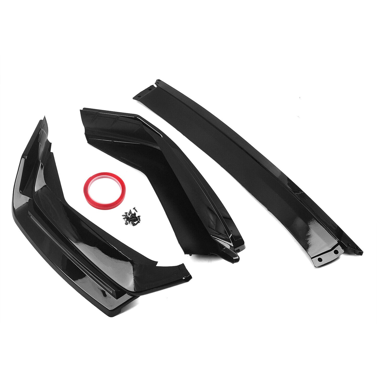 Front Bumper Spoiler Lip Kit W/ Light fits Honda Civic SI Hatchback 2017-2021 BLK