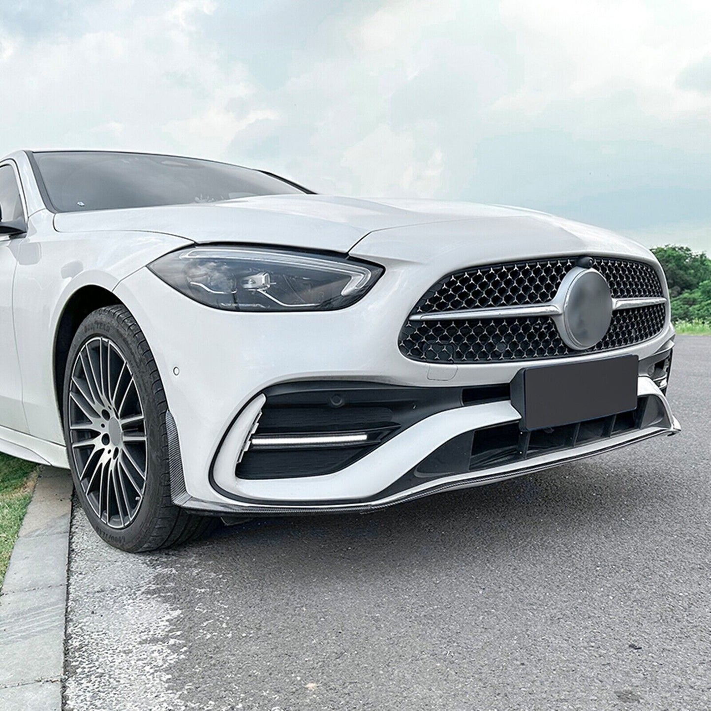 Black Front Spoiler Lip Splitter fits Benz C Class W206 C200 C260 C43 AMG 22-24