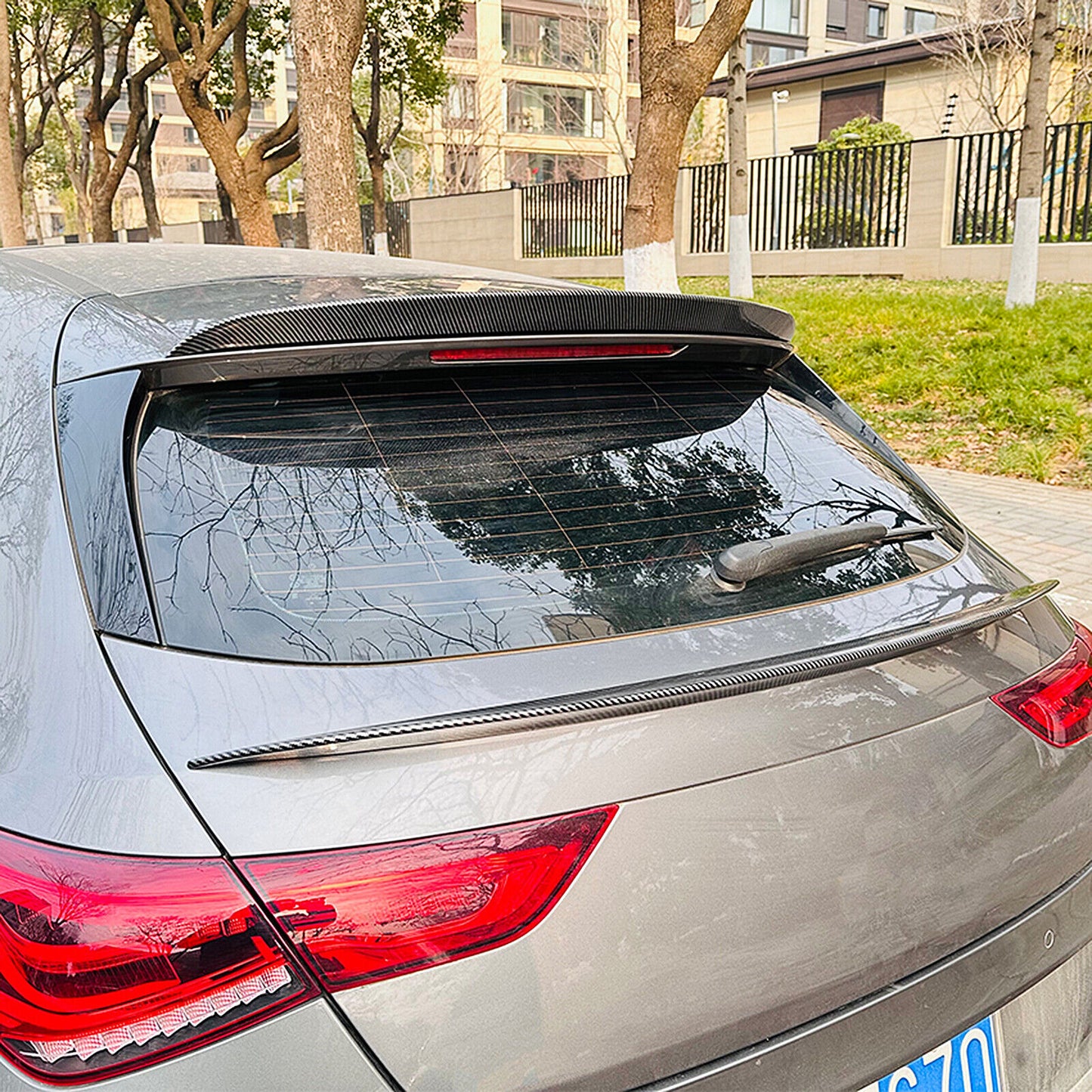 Rear Spoiler Lip Middle Wing fits Benz CLA Class X118 CLA200 19-22 Carbon Look