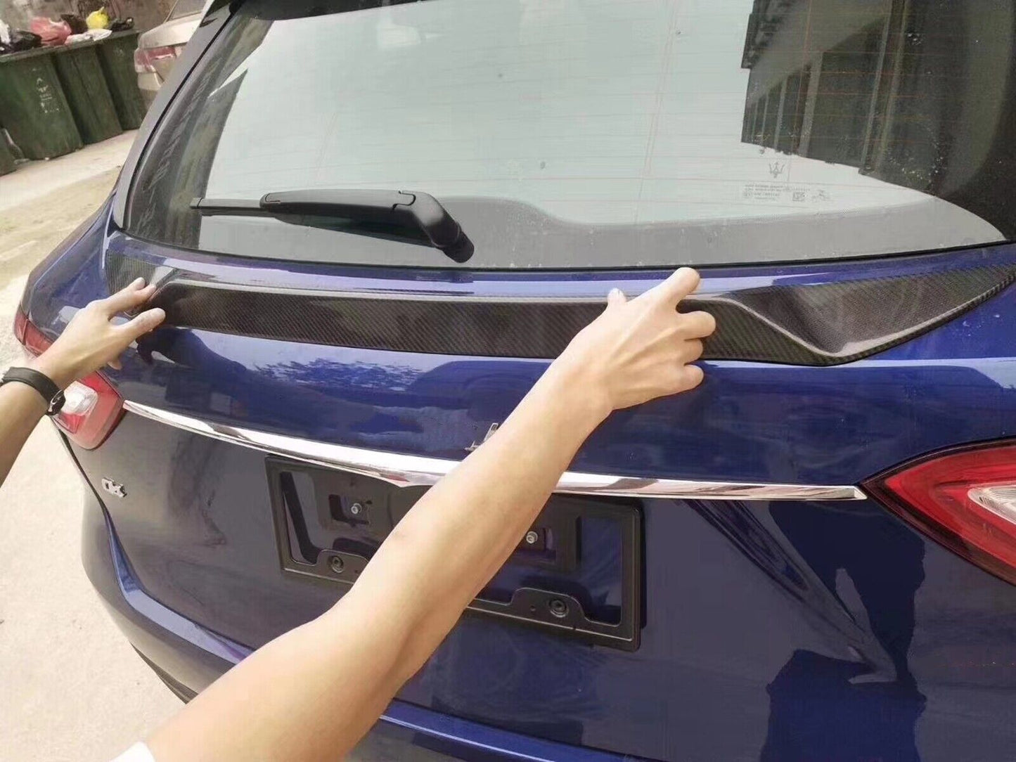 Carbon Fiber Rear Trunk Spoiler Lip Wing fits Maserati Levante 4-Door 2016-2018