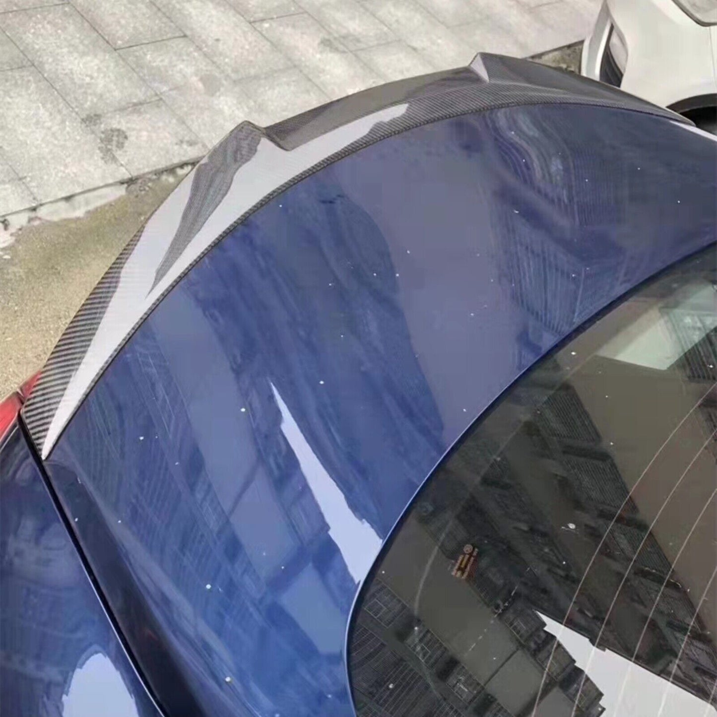 Carbon Fiber Rear Trunk Spoiler Wing Lip fits Infiniti Q60 2016-2023 Black