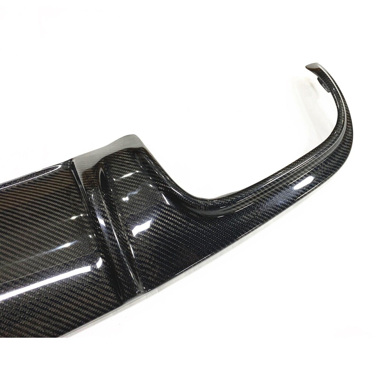 Fit fits Mercedes Benz W204 C63 AMG 2008-2011 Black Rear Bumper Diffuser Lip