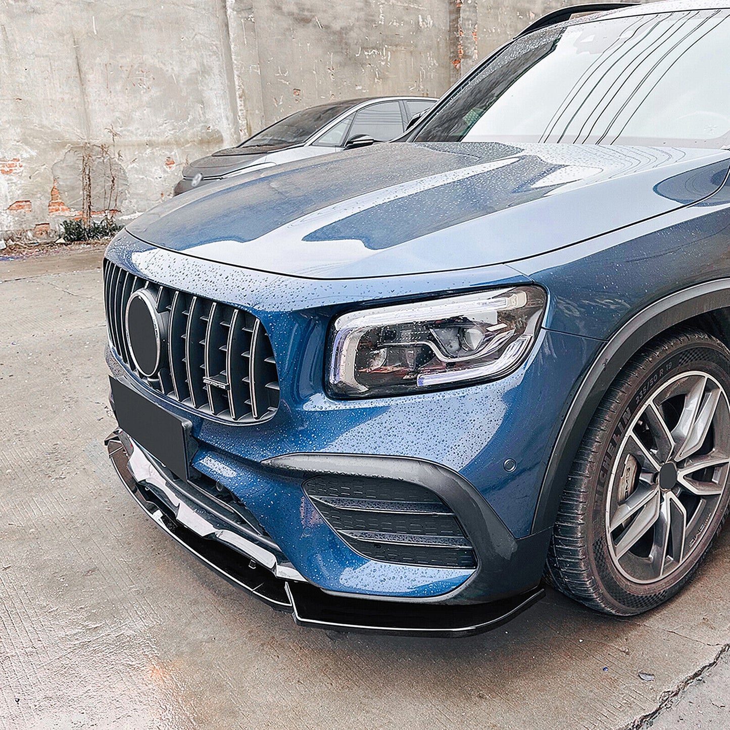 Gloss Black Front Bumper Spoiler Lip fits Benz X247 GLB180 200 220 2020-2023