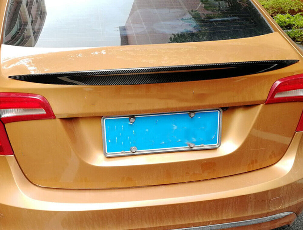 Carbon Fiber Rear Trunk Spoiler Lip Black fits 2012+ Volvo S60 T4 T5 T6 4Dr Sedan