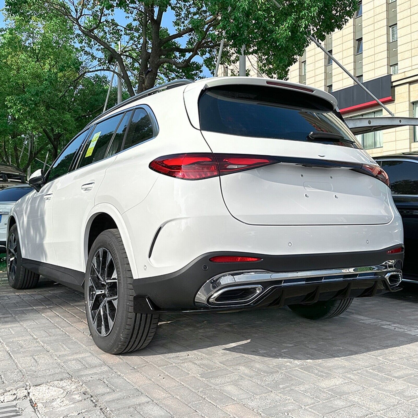 Gloss Black Rear Bumper Diffuser Lip Side Splitter fits Benz X254 GLC260 AMG 23+