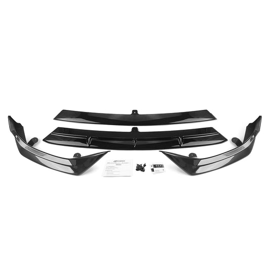 Front Bumper Spoiler Lip Kit Side Cover Grey fits Benz C W206 2022-2023 AKASAKA